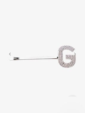 Retrofete Crystal 'G' Silver Hairpin